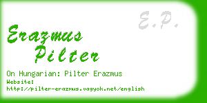 erazmus pilter business card